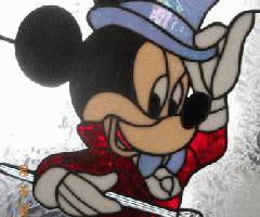 Mickey Mouse manchar vidrio