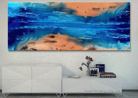Abstracto Moderno Pintura Playa 2 por Profesional de la Florida Artista