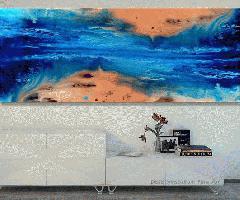 Abstracto Moderno Pintura Playa 2 por Profesional de la Florida Artista