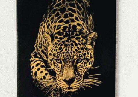 Cuadro de Pared de Lona de Leopardo