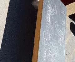 Tabla sólida del juego de los niños de la madera del arce con el top de Chaulkboard