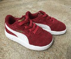 Tamaño Rojo Clásico de los zapatos del niño del bebé del bebé del ante de Puma 4C
