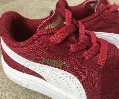 Tamaño Rojo Clásico de los zapatos del niño del bebé del bebé del ante de Puma 4C