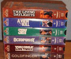(Lote de 6) James Bond 007 VHS Películas Goldfinger + OOP Coleccionistas Limpio