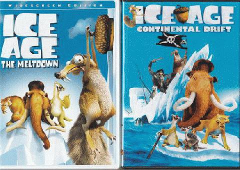  Ice Age The Meltdown (2006)/Continental Drift (2012) Widescreen DVDs