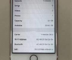 Blanco / Rosa iPhone 7 32GB~ATT T-Mobile GSM DESBLOQUEADO~Buena batería