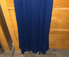 Davids nupcial tamaño 8 junior dama de honor blusa de encaje vestido azul marino