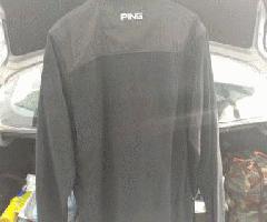 (2) Pullovers Ping Fleece, Tamaño Grande, Negro, NUEVO w / Tags, Ea 25, AMBOS