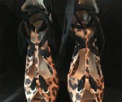 Justfab Zapatos de Tacón Alto con Estampado de Leopardo Tamaño 7.5