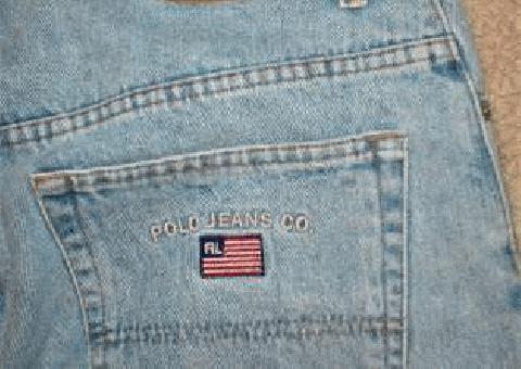 Vintage Polo Ralph Lauren Jeans - Original para hombre 34 x 30 AGRADABLE/LIMPIO!