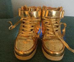 Talla 6 Gold Light Up Zapatos