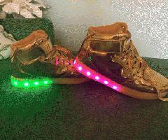 Talla 6 Gold Light Up Zapatos