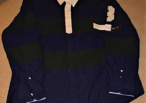 Tommy Hilfilger Rugby / Camisa XXL Slim Fit Azul / Verde Nuevo w / Tags Quality