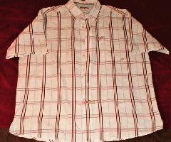 Camisa para hombre de la Marca Ecko XL Blanca / Roja / Bronceada de Manga Corta Calidad / Limpia / A