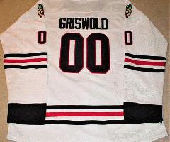  Vacaciones de Navidad Clark Griswold # 00 Chicago Blackhawks Jersey de Hockey