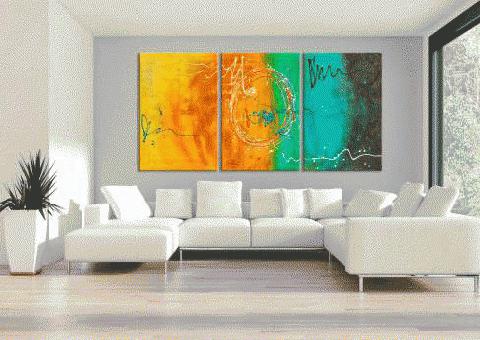 Obtener Esta Pintura Abstracta Moderna Colorida para Su Casa Agradable!