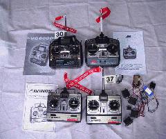 4 Transmisores de Radio Control - 3 Receptores-Servos-Nueva Batería