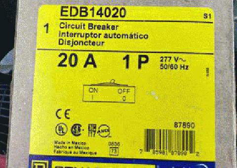 D Cuadrado EDB14020 Disyuntor de 1 Polo
