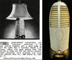 Lámpara de Mesa Rare Vintage Mitchell Lumitone Baquelita Radio