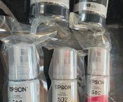 Tinta de impresora Epson ecotank - 5 botellas nuevas