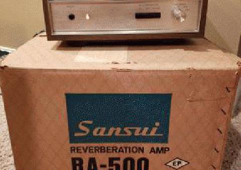 Amplificador de reverberación Vintage Sansui RA-500 con Caja