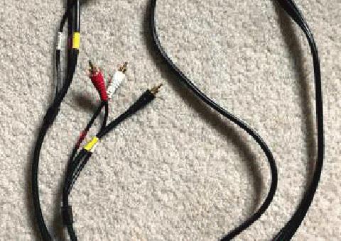 el cable coaxial triple RCA conecta compuesto
