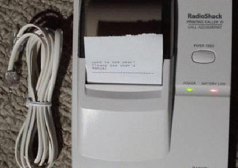 Radio Shack Impresión Identificador de llamadas Contador de Llamadas