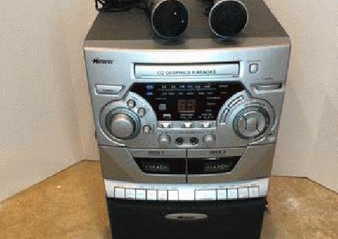 Memorex MKS5012-Sistema de Karaoke CD+G con Dos Casetes y AM/