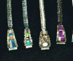 Pulseras de reloj Vintage Hallmarked Native American Womenas