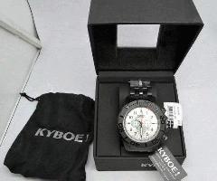 ¡KYBOE! Giant 55 Chronograph Reloj de Acero Inoxidable LED luz Negro.