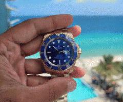 Rolex Submariner 2 tono azul bisel de cerámica Reloj suizo