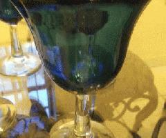 Copa de Vino Azul Pizarra
