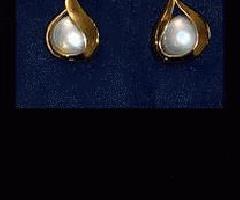 Diseño PERSONALIZADO 14k MABE pendientes de perlas
