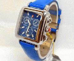 Michele Deco Esfera Azul Chrono Fecha Diamante Mw06p00a0956 Reloj