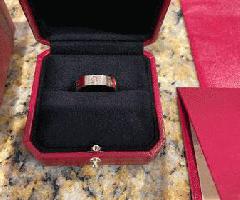 Cartier nuevo anillo tamaño 8-18k oro rosa 