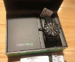 CERTINA DS Podium GMT Black Chronograph Racing Watch Swiss Made NEW