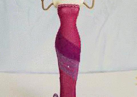 Titular de la Joyería Única-Vestido de Noche Rosa/Púrpura
