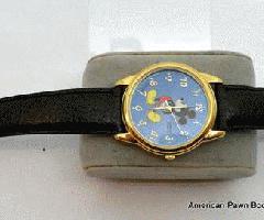 Vintage Lorus Walt Disney Mickey Mouse Reloj de cuarzo 36 mm V501-9A80