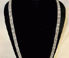 Señoras 14K Collar de diamantes Aprox 12CT 32 3 Fila Estilo de Tenis