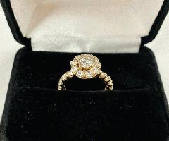 Anillo de Eternidad de Diamantes para Mujer de Oro Amarillo de 14K 3.79 TCW, Tamaño 6.5