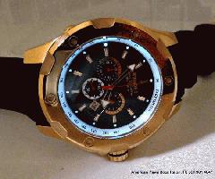 ¡KYBOE! Giant 55 Chrono Reloj LED luz color Oro Negro Correa de silicona