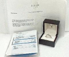  Anillo de Oro Blanco de 14 K con diamantes de Blue Nile de 0,25 quilates con certificación GIA E SI