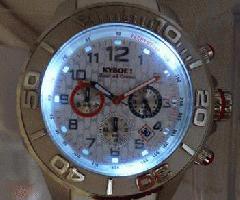 ¡KYBOE! Giant 48 Chronos Chronos Reloj de Dados de Plata LED luz Blanca