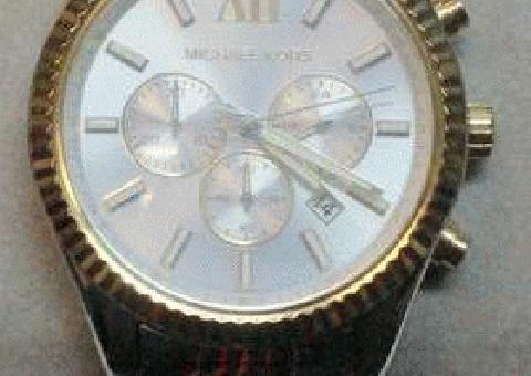 Michael Kors Lexington Mens 45mm Reloj Cronógrafo Dos Tonos Caso MK8