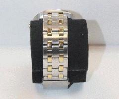 Guess Mens Silver Dial Reloj de dos tonos de Acero Inoxidable de Plata U12604G2