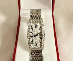 Bedat Co. No 3 386 Reloj de señoras Bisel de Diamantes de Acero inoxidable