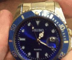 Reloj Unisex de Acero Inoxidable Azul