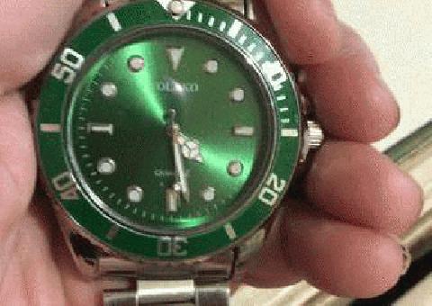 Reloj Unisex de Acero Inoxidable Verde