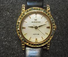 Monalyse Sapphire Swiss Made 22K Electro Reloj de Pulsera ML702L Chapado en Oro