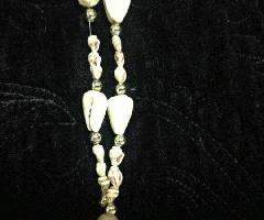 Vintage Seashell, Perla y Collar de cuentas de oro